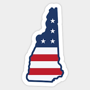 Stars and Stripes New Hampshire Sticker